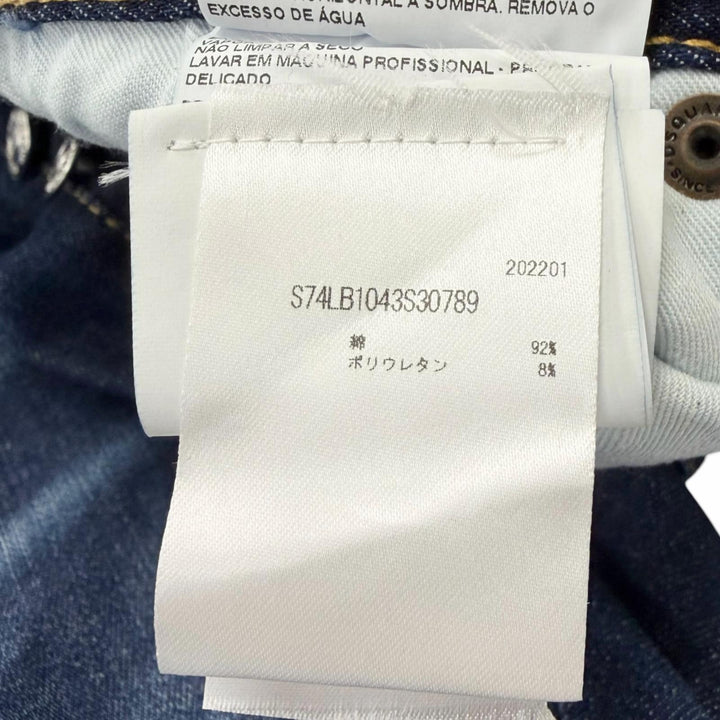 Discounted Great DSQUARED2 Denim pants Tidy Biker Jean Damage processing Indigo blue
