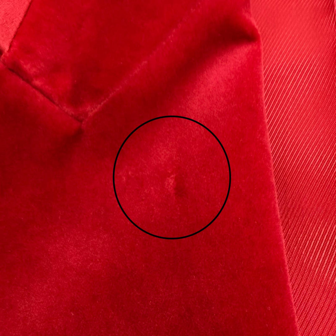 Great GUCCI tailored jacket Velvet peaked lapel single jacket Red 40 673899
