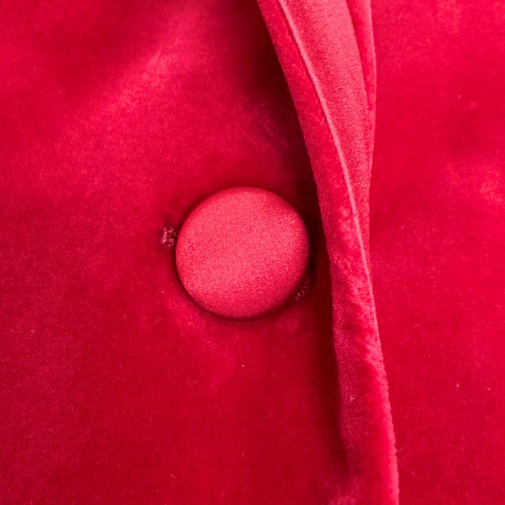 Great GUCCI tailored jacket Velvet peaked lapel single jacket Red 40 673899