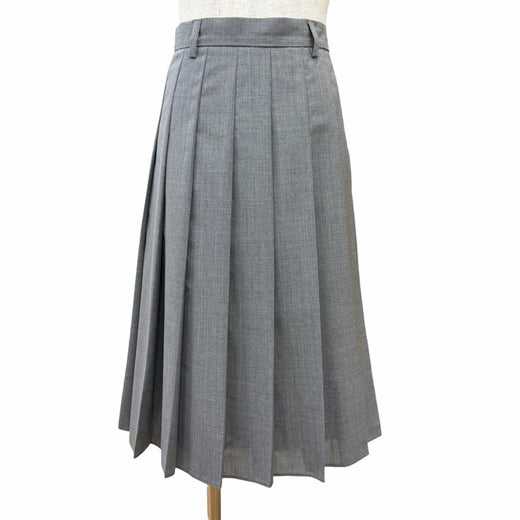 Pristine PRADA Pleated skirt gray wool Women 38 DNA91M