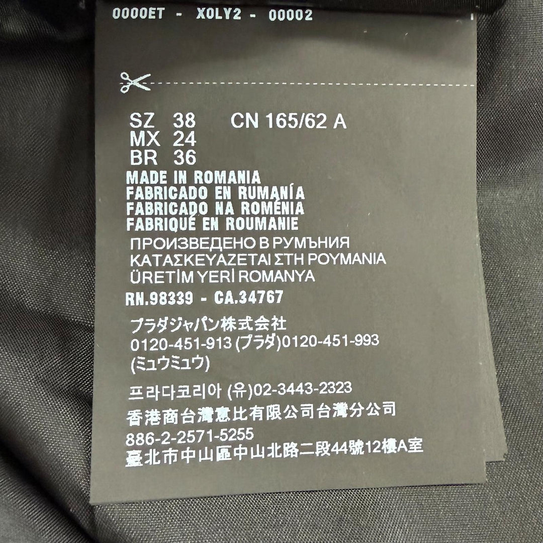 Pristine PRADA Pleated skirt gray wool Women 38 DNA91M