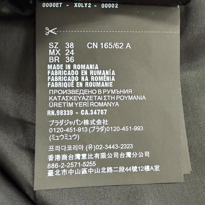 Pristine PRADA Pleated skirt gray wool Women 38 DNA91M