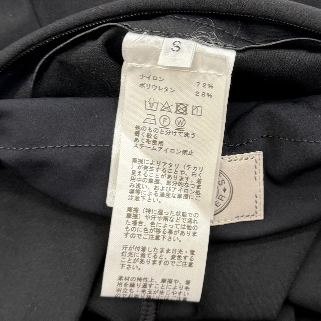Excellent HERMES Pants Serie Button Leggings black Nylon Women S