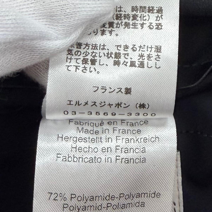 Excellent HERMES Pants Serie Button Leggings black Nylon Women S
