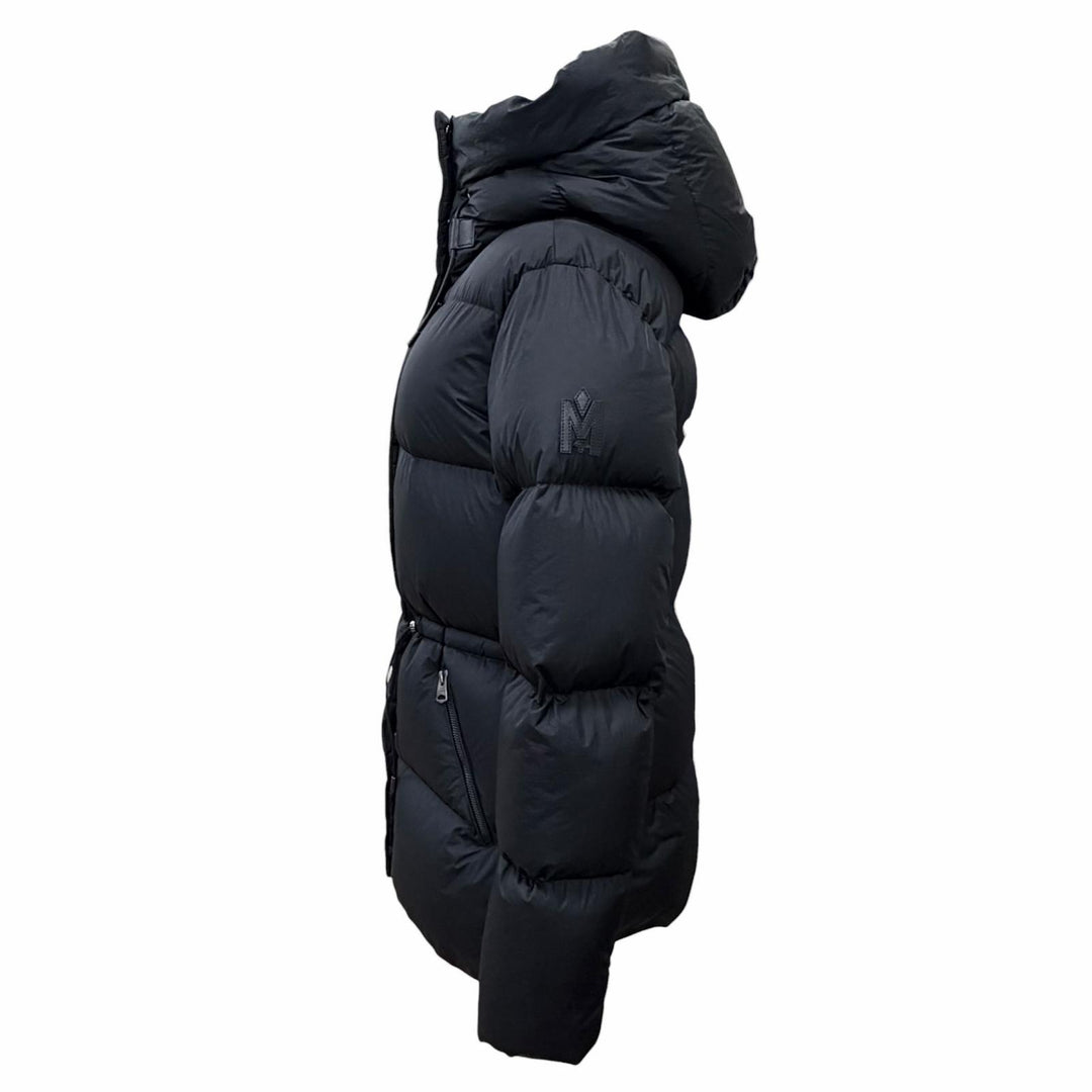 Great MACKAGE Down jacket FREYA Logo patch hooded black Nylon XS 11122246-2A