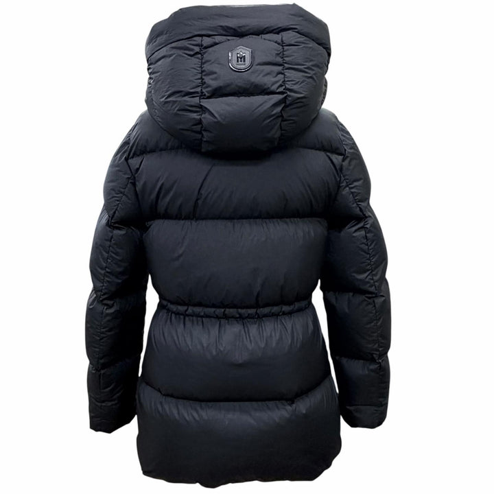 Great MACKAGE Down jacket FREYA Logo patch hooded black Nylon XS 11122246-2A