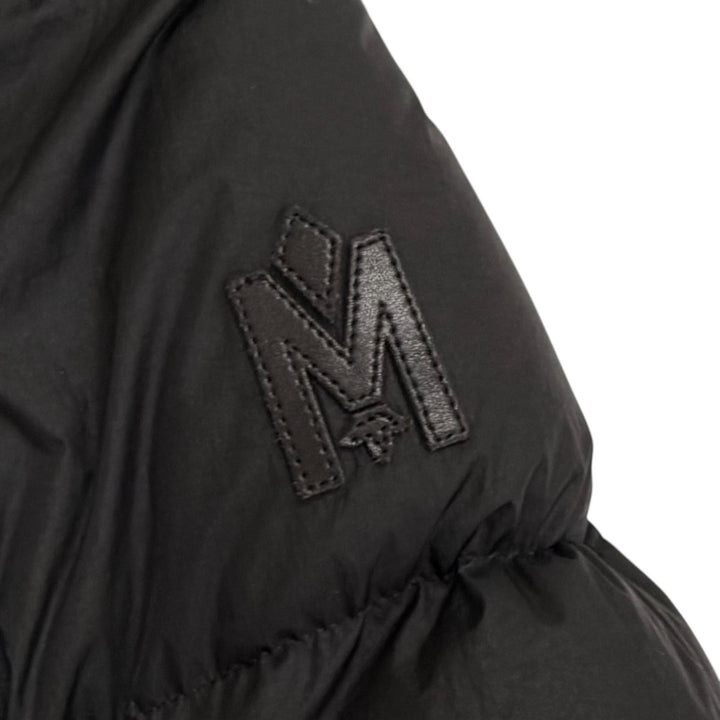 Great MACKAGE Down jacket FREYA Logo patch hooded black Nylon XS 11122246-2A