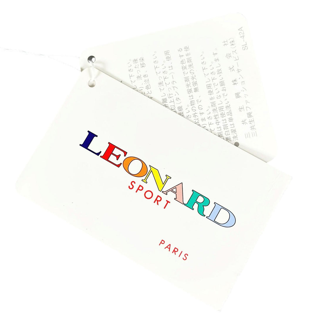 Pristine LEONARD SPORT Short sleeve polo shirt Logo button, flower mesh cotton
