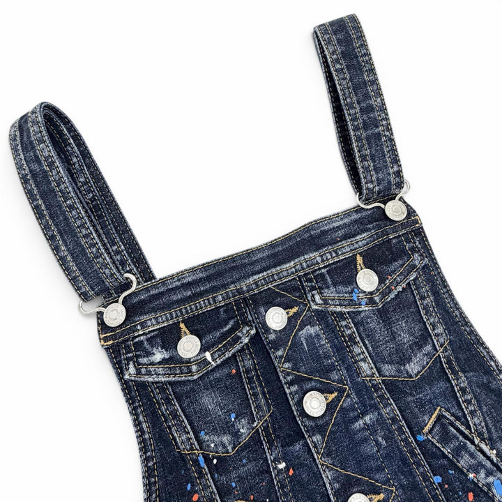 Excellent DSQUARED2 overalls Painted and distressed denim 38 S75FP0145