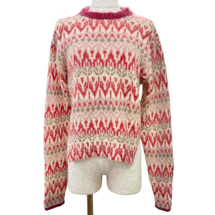 Excellent MONCLER Fair Isle Pattern Long-Sleeve Knit Sweater S G20939C00016