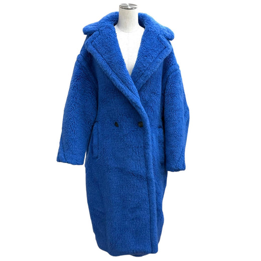 Excellent Max Mara coat Teddy bear blue alpaca Women S 101604936