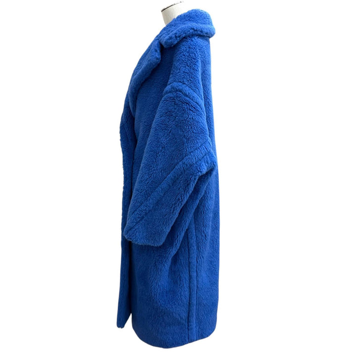 Excellent Max Mara coat Teddy bear blue alpaca Women S 101604936