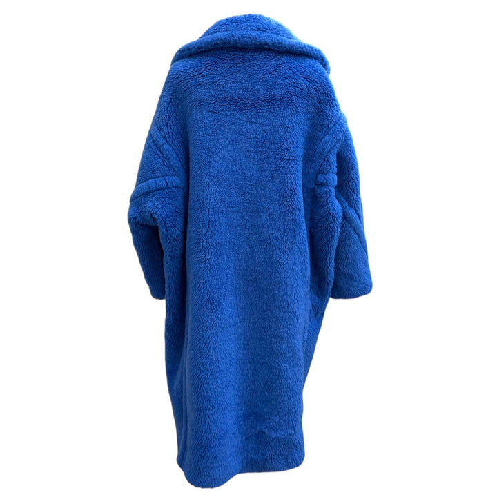 Excellent Max Mara coat Teddy bear blue alpaca Women S 101604936