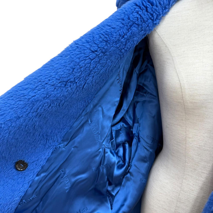 Excellent Max Mara coat Teddy bear blue alpaca Women S 101604936
