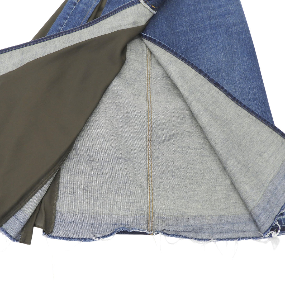 Excellent Sacai skirt Denim wrap skirt with contrasting panels Women 0 21-05475