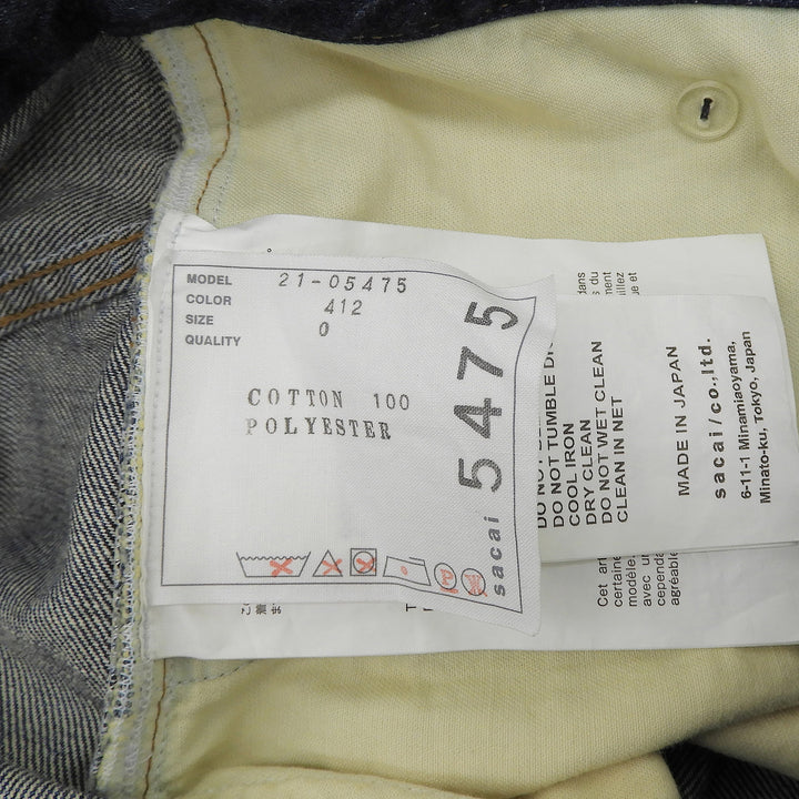 Excellent Sacai skirt Denim wrap skirt with contrasting panels Women 0 21-05475