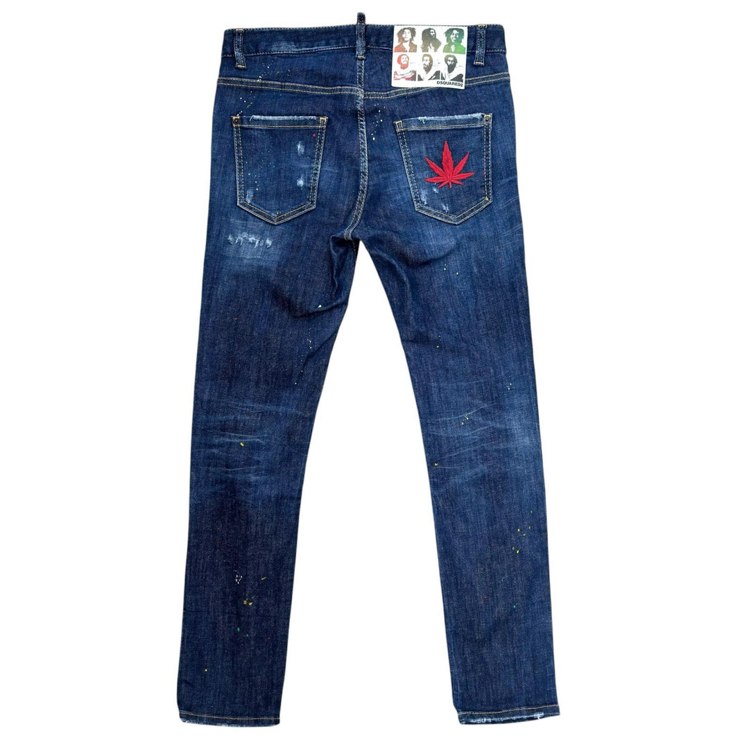 Great DSQUARED2 Denim pants Damage processing Indigo cotton Women 36 S72LB0601