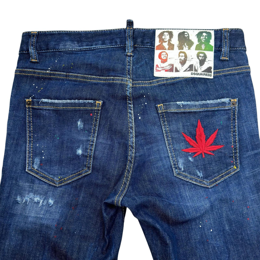 Great DSQUARED2 Denim pants Damage processing Indigo cotton Women 36 S72LB0601