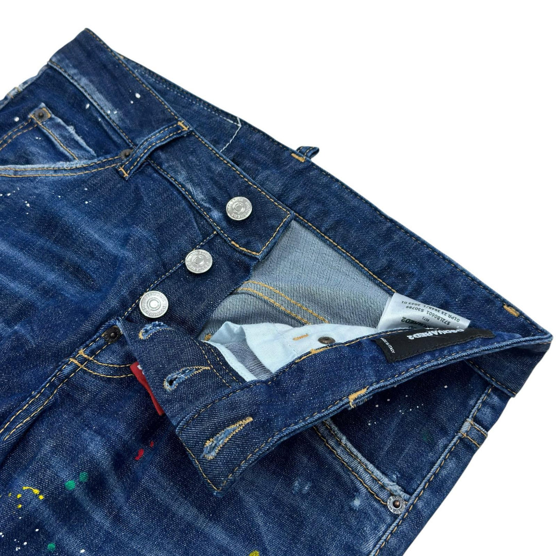 Great DSQUARED2 Denim pants Damage processing Indigo cotton Women 36 S72LB0601