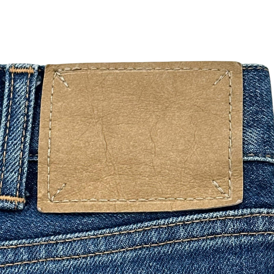 Excellent CELINE Denim pants Logo buttons, washed finish, jeans Indigo Women 28