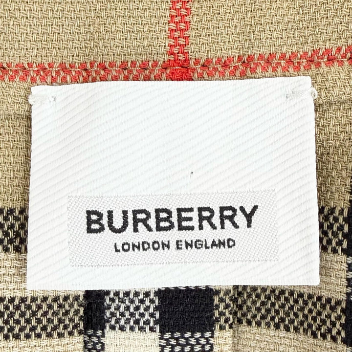 Excellent BURBERRY Nova Check Pattern Pleated Wrap Skirt (Mini Length)38 8025832