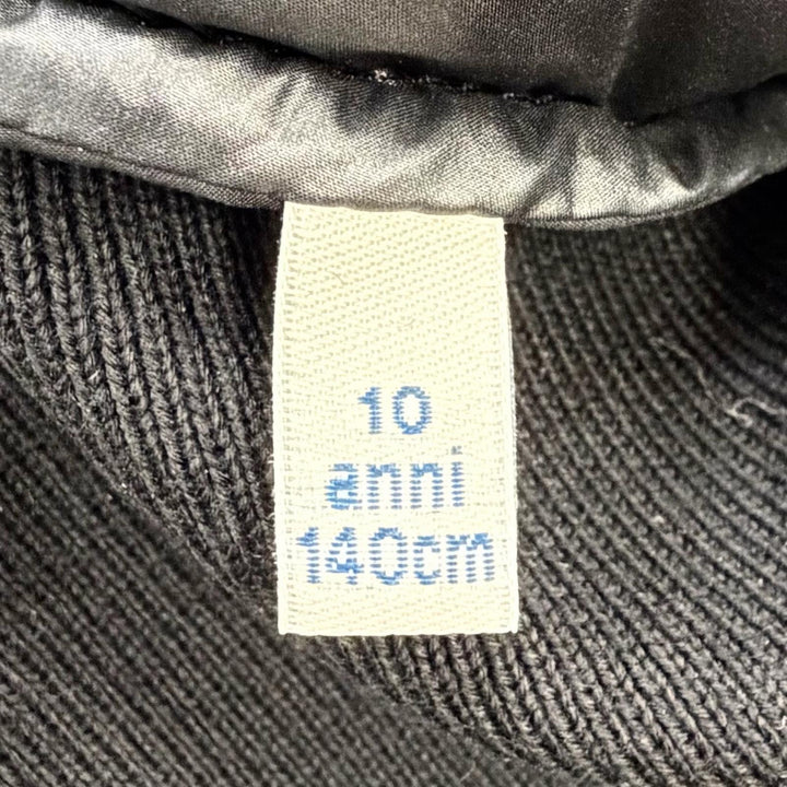 Excellent MONCLER Down jacket CARDIGAN TRICOT Logo patch knit panel zip-up black