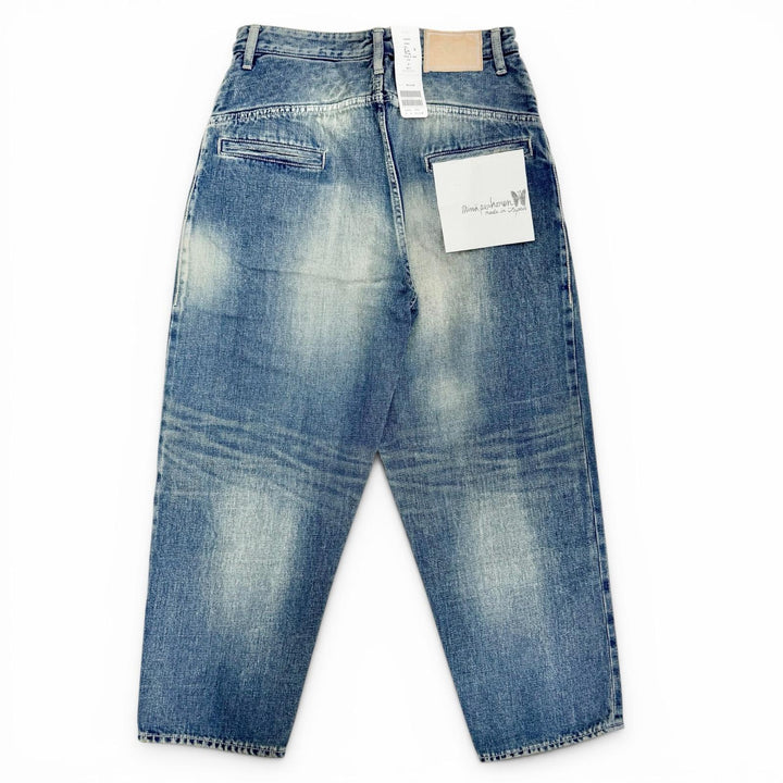 Pristine mina perhonen Denim pants always Roll-up denim Indigo blue 38 dn4365A