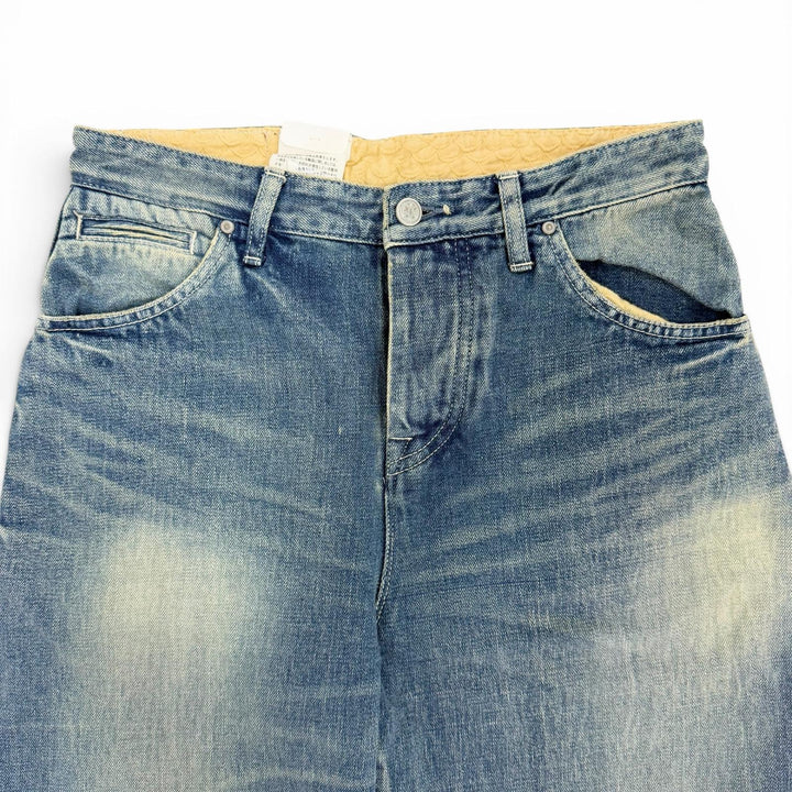 Pristine mina perhonen Denim pants always Roll-up denim Indigo blue 38 dn4365A