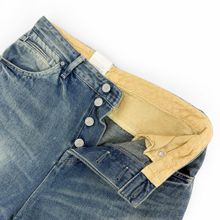 Pristine mina perhonen Denim pants always Roll-up denim Indigo blue 38 dn4365A