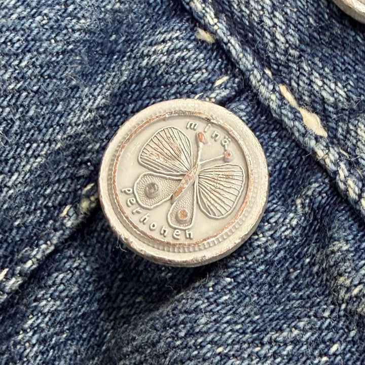 Pristine mina perhonen Denim pants always Roll-up denim Indigo blue 38 dn4365A