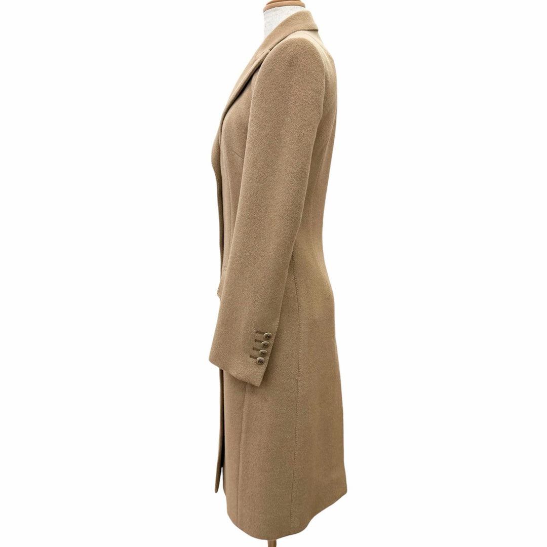 Pristine DOLCE&GABBANA coat Leopard print lining, DG logo Camel 36 F0941T