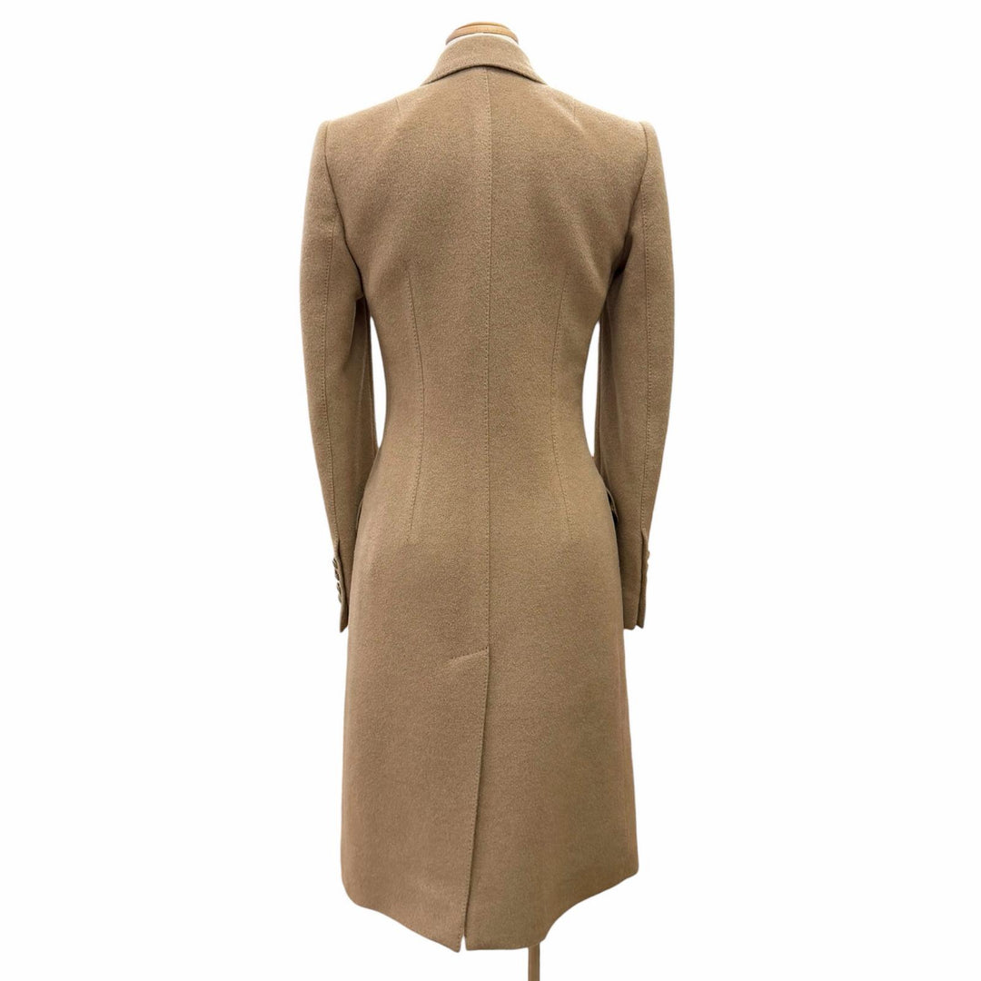 Pristine DOLCE&GABBANA coat Leopard print lining, DG logo Camel 36 F0941T