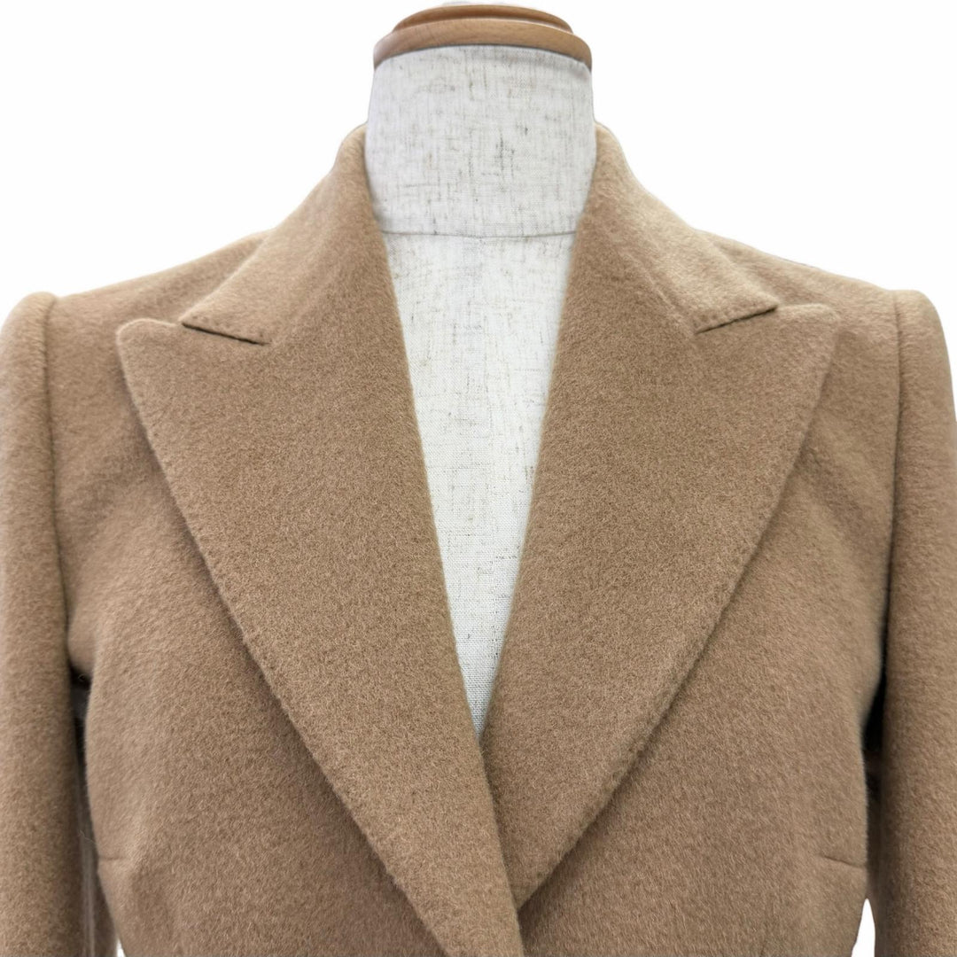 Pristine DOLCE&GABBANA coat Leopard print lining, DG logo Camel 36 F0941T