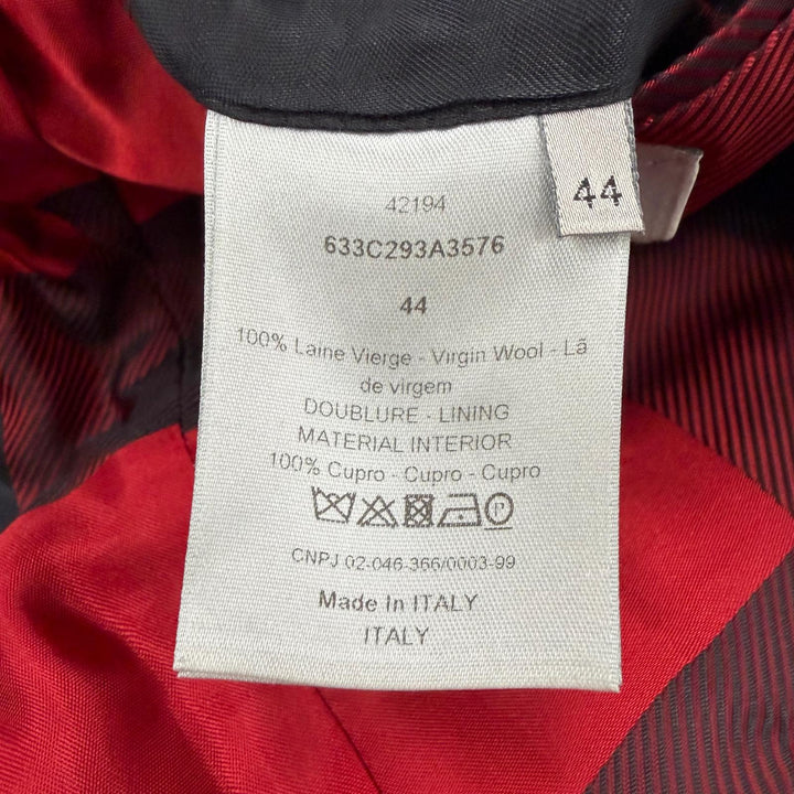 Excellent Dior HOMME tailored jacket black wool mens 44 633C293A3576