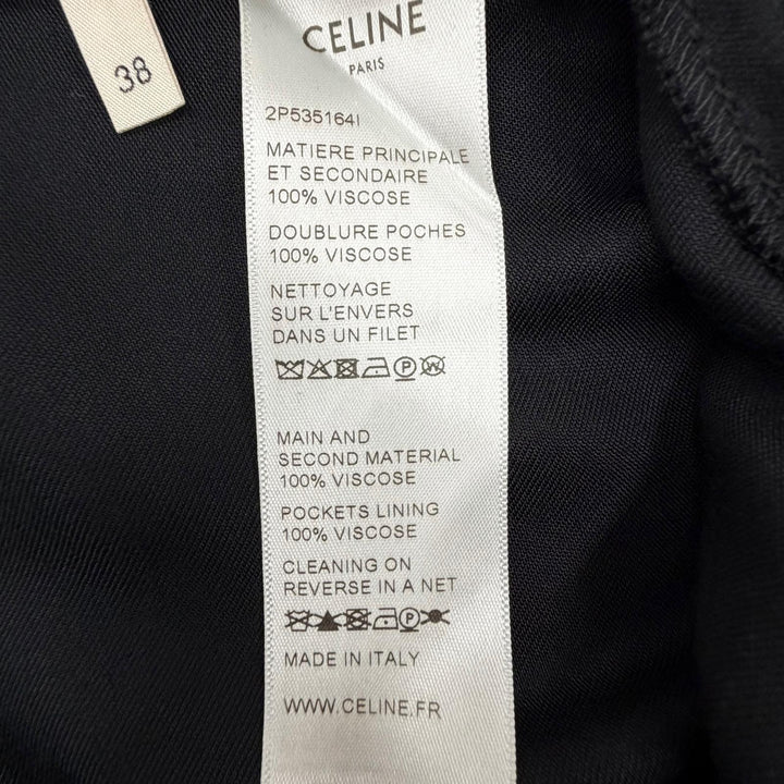 Excellent CELINE Pants Athletic pants black Rayon Women 38 2P535164I