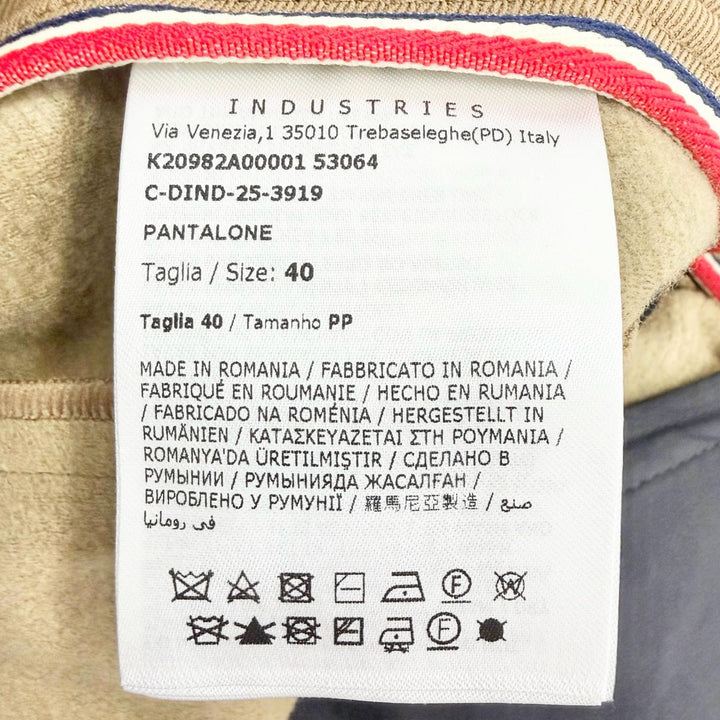 Pristine MONCLER GRENOBLE Pants PANTALONE Logo patch, tailored fit. Brown 40
