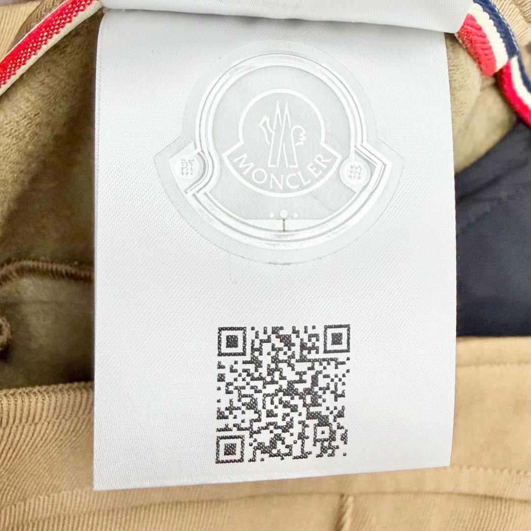 Pristine MONCLER GRENOBLE Pants PANTALONE Logo patch, tailored fit. Brown 40