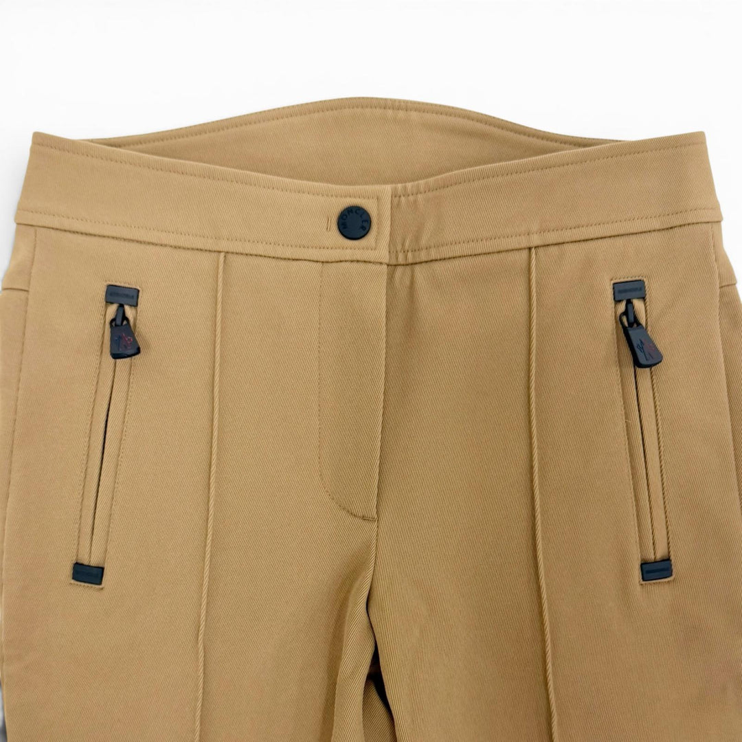 Pristine MONCLER GRENOBLE Pants PANTALONE Logo patch, tailored fit. Brown 40