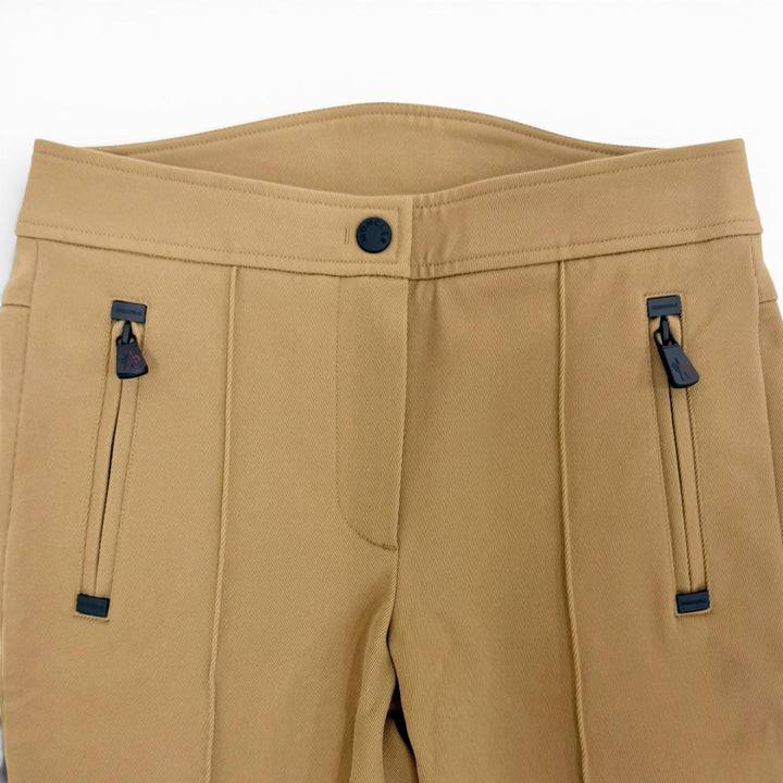 Pristine MONCLER GRENOBLE Pants PANTALONE Logo patch, tailored fit. Brown 40