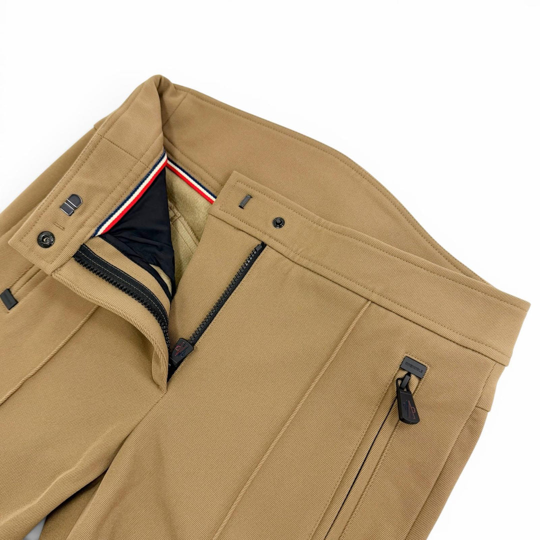 Pristine MONCLER GRENOBLE Pants PANTALONE Logo patch, tailored fit. Brown 40