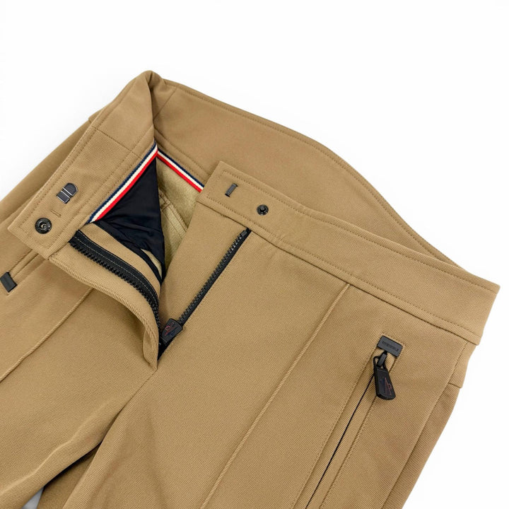 Pristine MONCLER GRENOBLE Pants PANTALONE Logo patch, tailored fit. Brown 40
