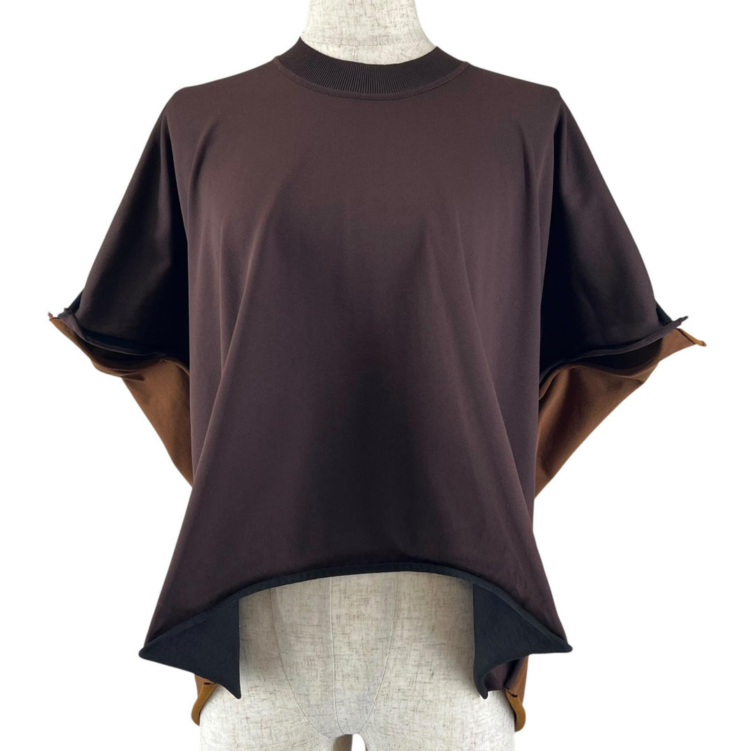 Great BOTTEGAVENETA T-shirt Drape T-shirt Brown Rayon Women XS 629983