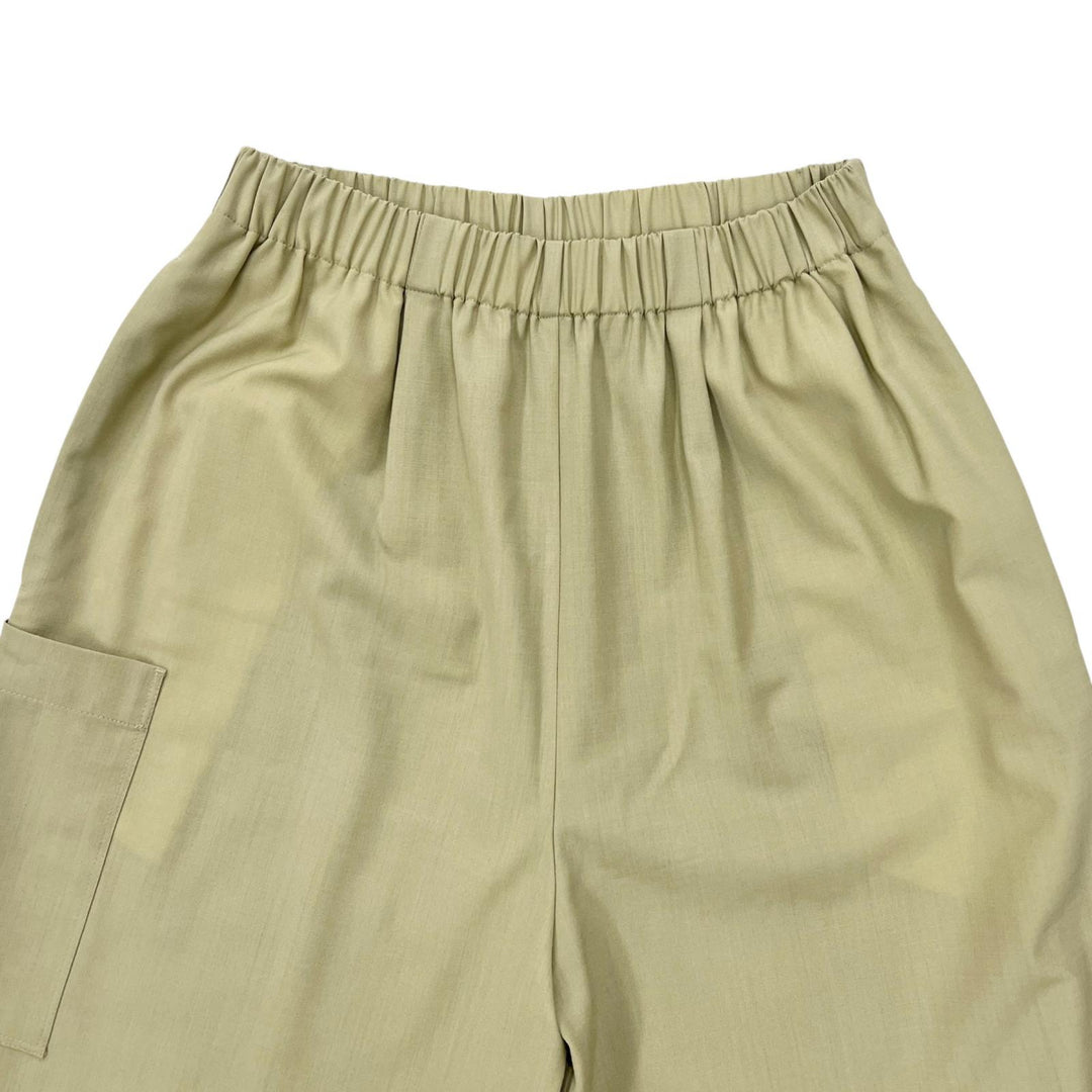 Excellent MONCLER Pants PANTALONE Wide Easy beige wool Women S