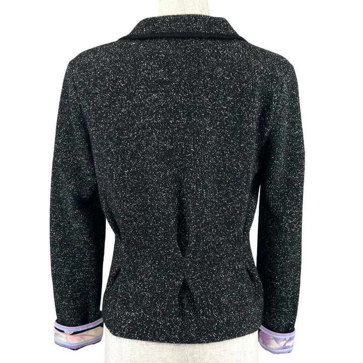 Excellent LEONARD FASHION Jacket Logo buttons, black wool Women 34 0387710