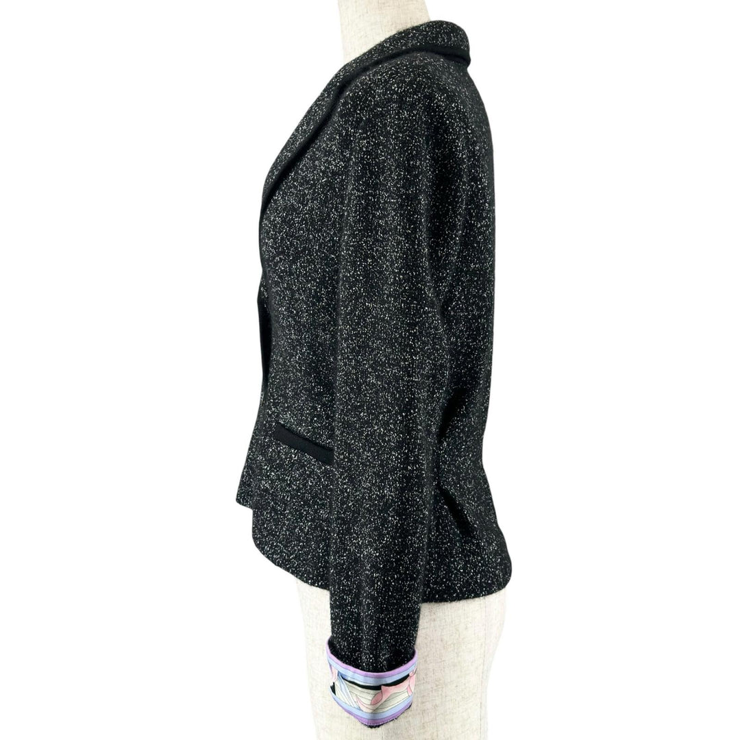 Excellent LEONARD FASHION Jacket Logo buttons, black wool Women 34 0387710