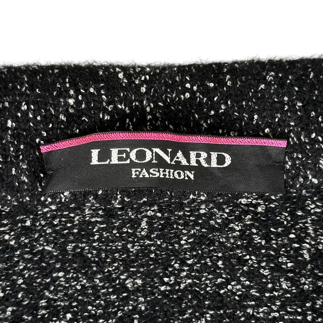 Excellent LEONARD FASHION Jacket Logo buttons, black wool Women 34 0387710