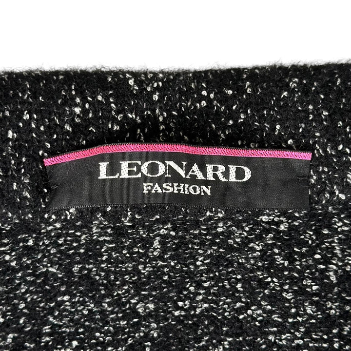 Excellent LEONARD FASHION Jacket Logo buttons, black wool Women 34 0387710