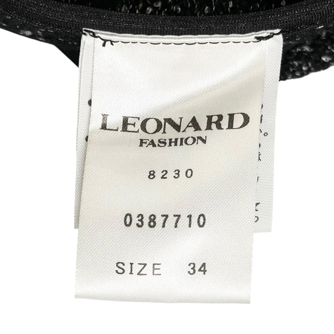 Excellent LEONARD FASHION Jacket Logo buttons, black wool Women 34 0387710