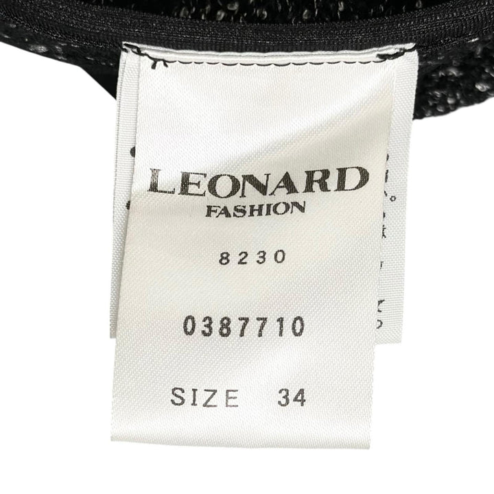 Excellent LEONARD FASHION Jacket Logo buttons, black wool Women 34 0387710