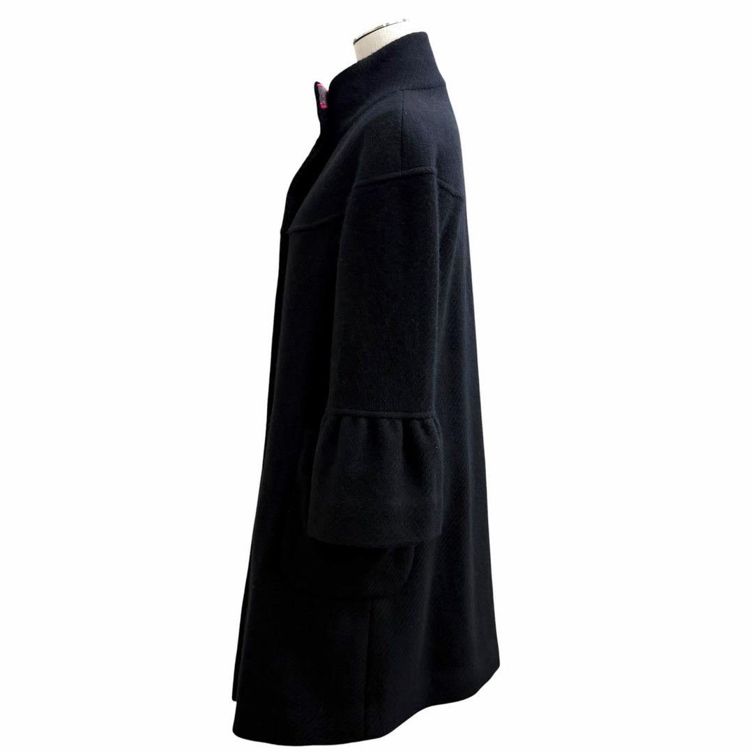 Great LEONARD FASHION coat Stand collar with logo button black Angola 1 0368989